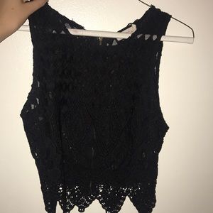 Sheer black Lush top